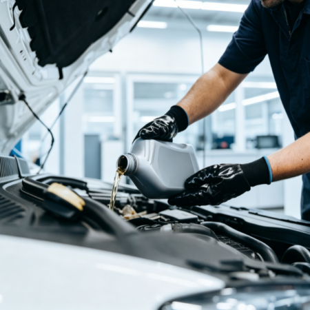 Routine Engine Oil Change and Maintenance Service