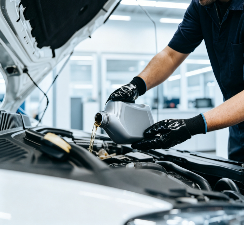 Routine Engine Oil Change and Maintenance Service
